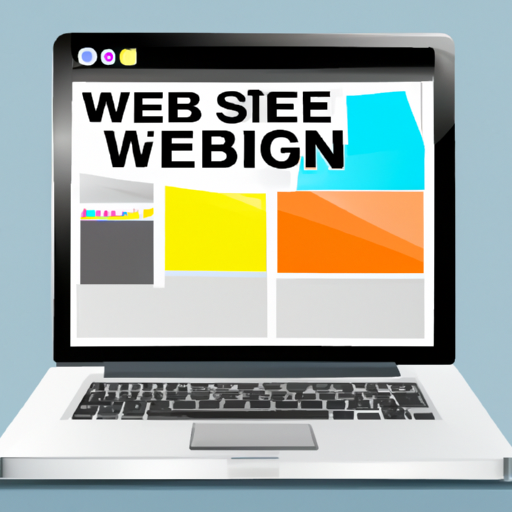 Bright Laptop With Website Design Cartoo 512x512 63477399