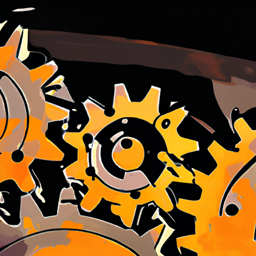 Stylized Gears In Motion Digital Paintin 512x512 89450572